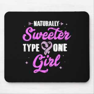Diabetesmedvetenhet Sweeter Type One Girl Gift Musmatta