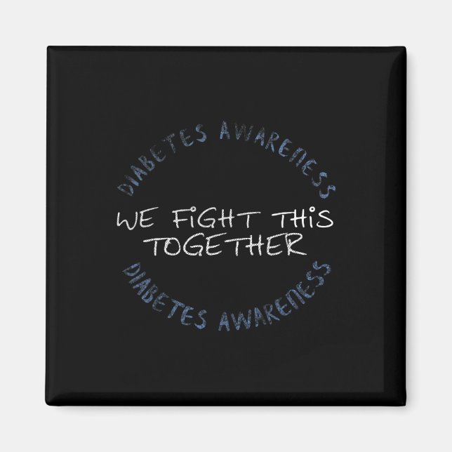 Diabetesmedvetenhet T1D - Diabetes Mamma Pappa Fam Magnet (Framsidan)