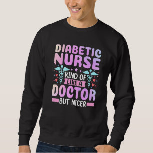 Diabetessköterska av samma typ som Doktor Insulin  Lång Ärmad Tröja