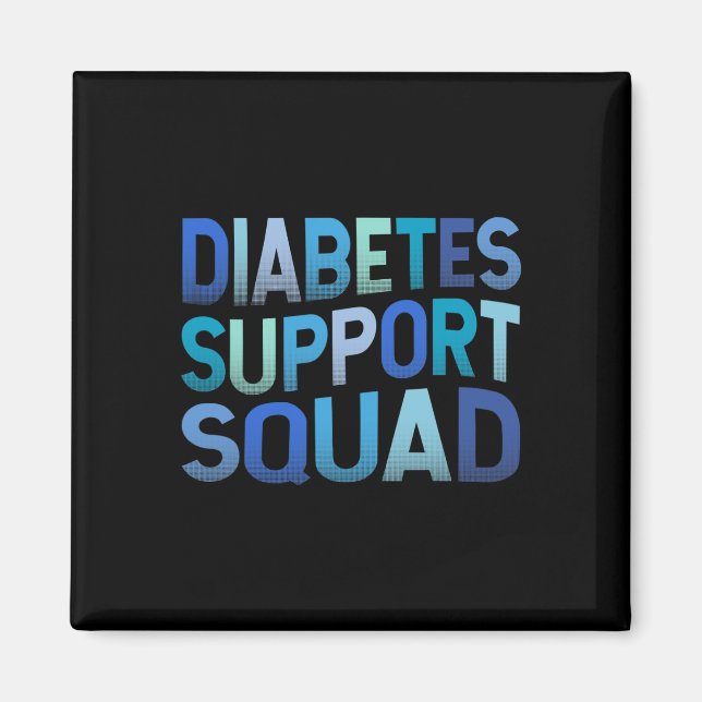 Diabetessupport Squad T1d Typ 1 Diabetesanfall Magnet (Framsidan)