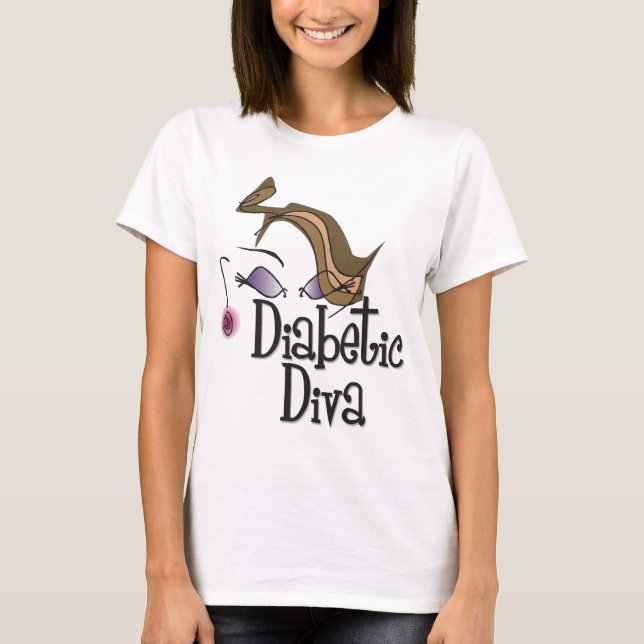 Diabetic Diva T Shirt (Framsida)