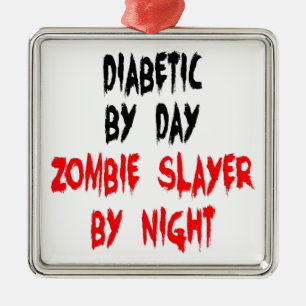 Diabetic Zombie Sayer Julgransprydnad Metall