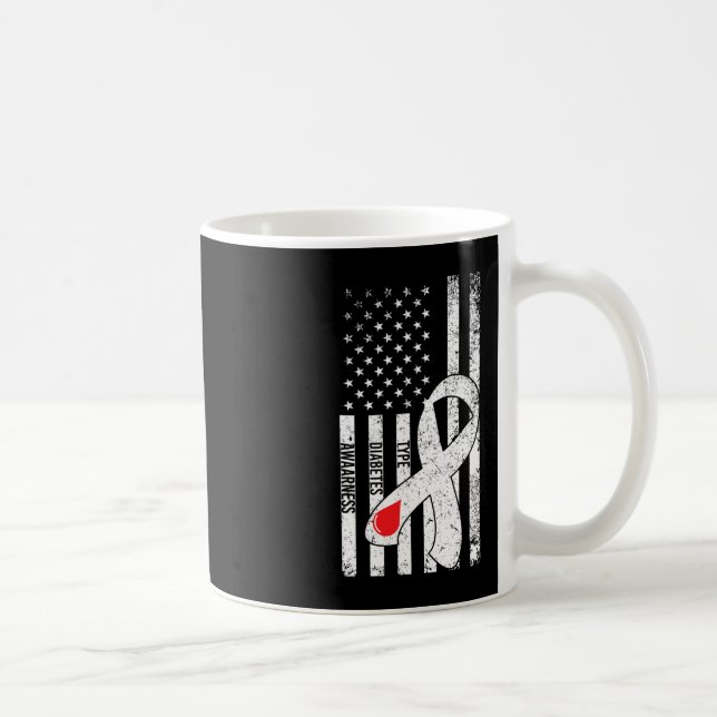 Diabetiker för diabetesmedvetenhet hos amerikanska kaffemugg (Höger)