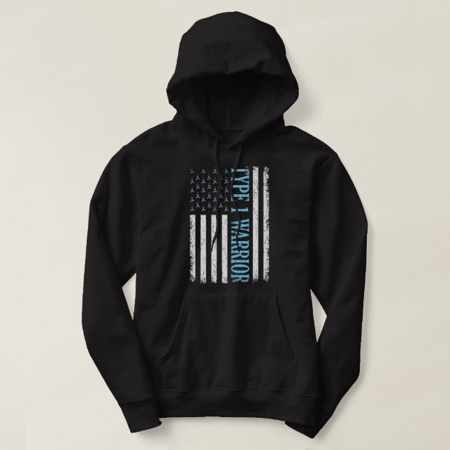 Diabetiker för typ 1-godardiabetes hoodie (Design framsida)