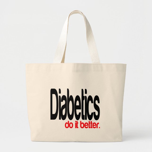 Diabetiker gör det bättre jumbo tygkasse (Framsidan)