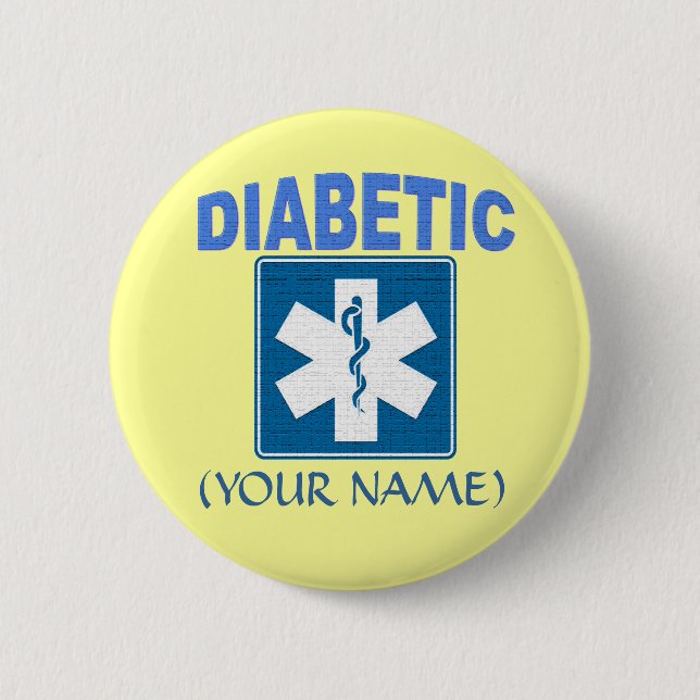 DIABETIKER KEYCHAIN KNAPP (Framsida)