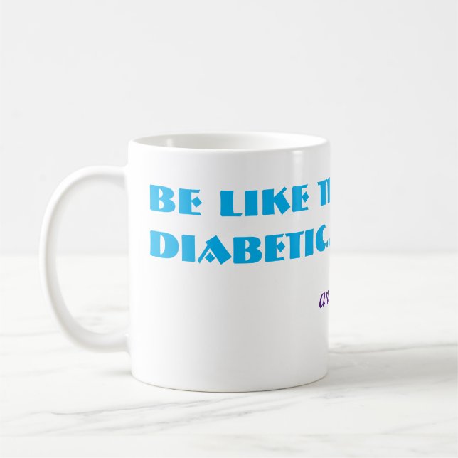 Diabetisk Joke Comedy Kaffemugg (Vänster)
