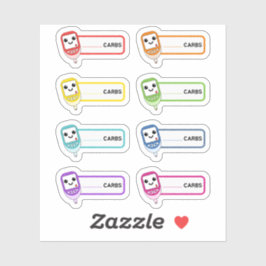 Diabetisk påminnelsemärkning för Glucometer Carb T Klistermärken