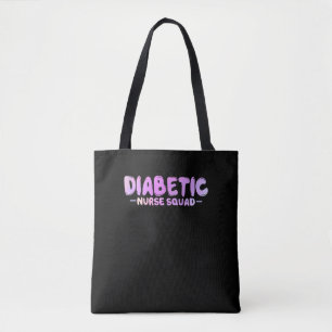 Diabetisk sjuksköterska fyrkantig Funny insulinskö Tygkasse
