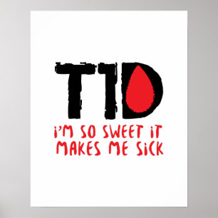 Diabetisk sockersjukagåva för T1D Poster