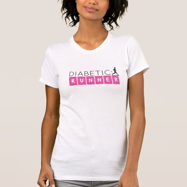 Diabetisk springer: Triathlete serie T Shirt (Framsida)