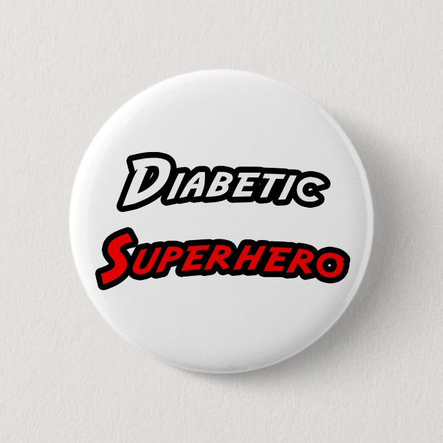 Diabetisk superhjälte knapp (Framsida)