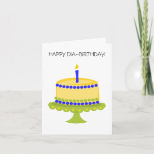 Diabirthday kort