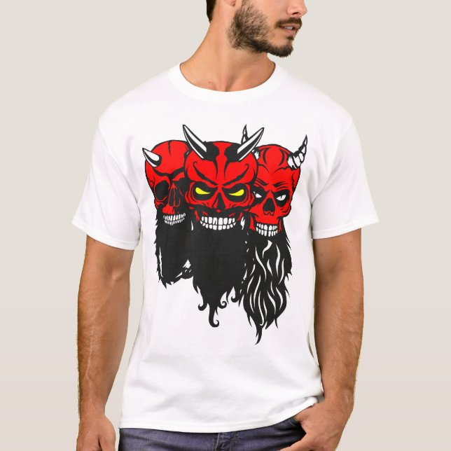 diable_lucifer_tete_de_mort_crane_barbu_barbe_hips t shirt (Framsida)