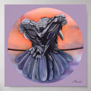 Diablo Black Raven Art Skriv ut Miranda på Kråkan Poster