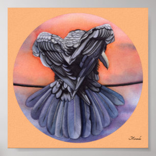 Diablo Black Raven Art Skriv ut Miranda på Kråkan Poster