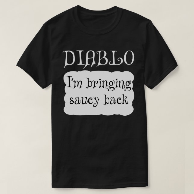 DIABLO Hett Packet Halloween Taco Costume T Shirt (Design framsida)