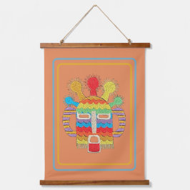Diablo Huma Mask Tapestry - Rust bakgrund