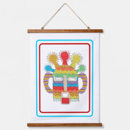 Diablo Huma Mask Tapestry - Vit bakgrund