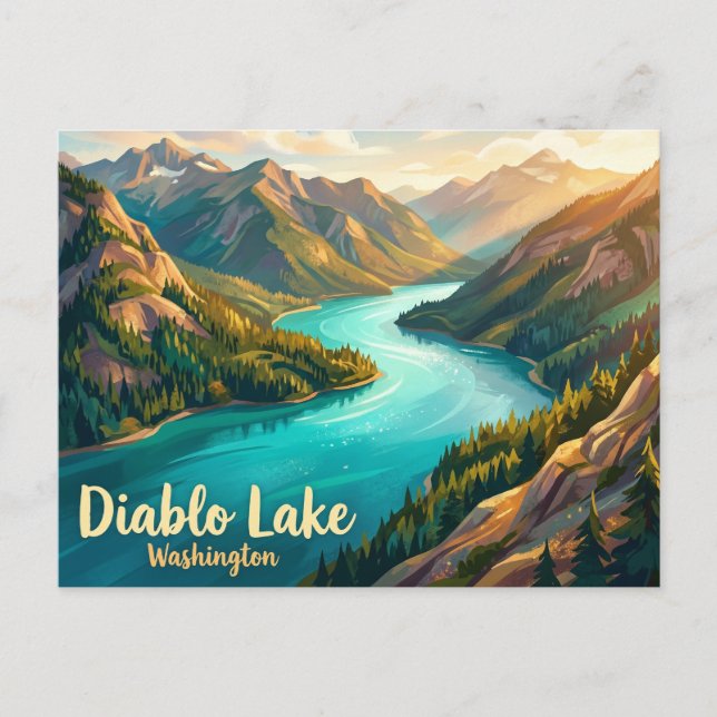 Diablo Lake USA Vykort (Framsida)