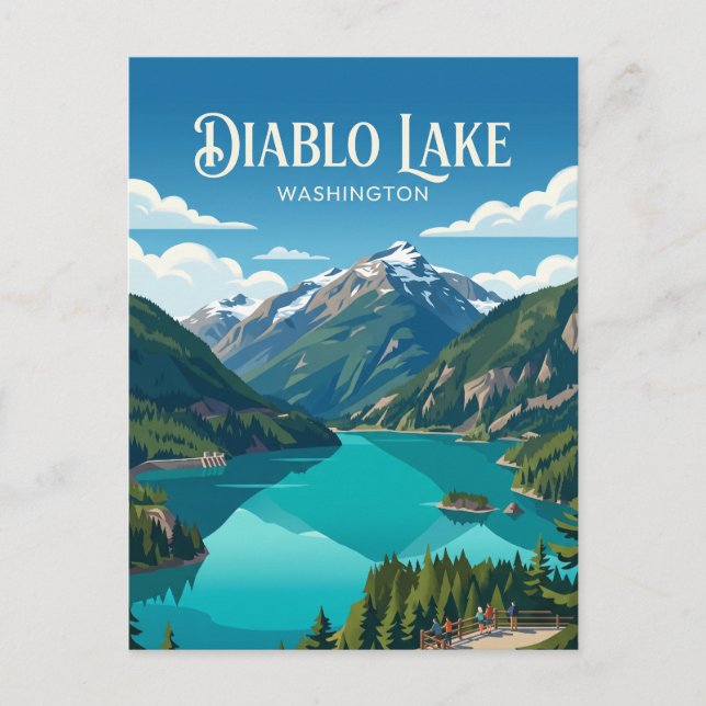 Diablo Lake USA Vykort (Framsida)