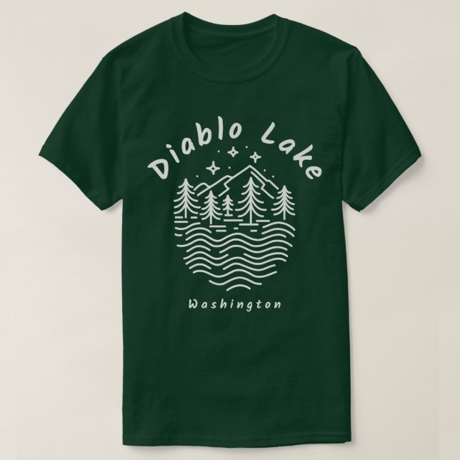 Diablo Sjö Washington Souvenir T Shirt (Design framsida)