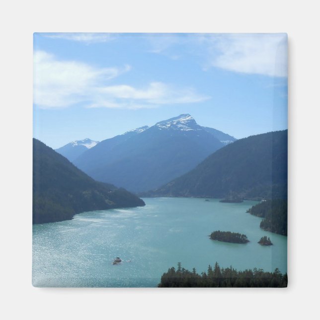 Diablo Sjö Washington State Natature Photography Magnet (Framsidan)