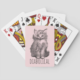 Diabolical Cute Fluffy Kitten Casinokort