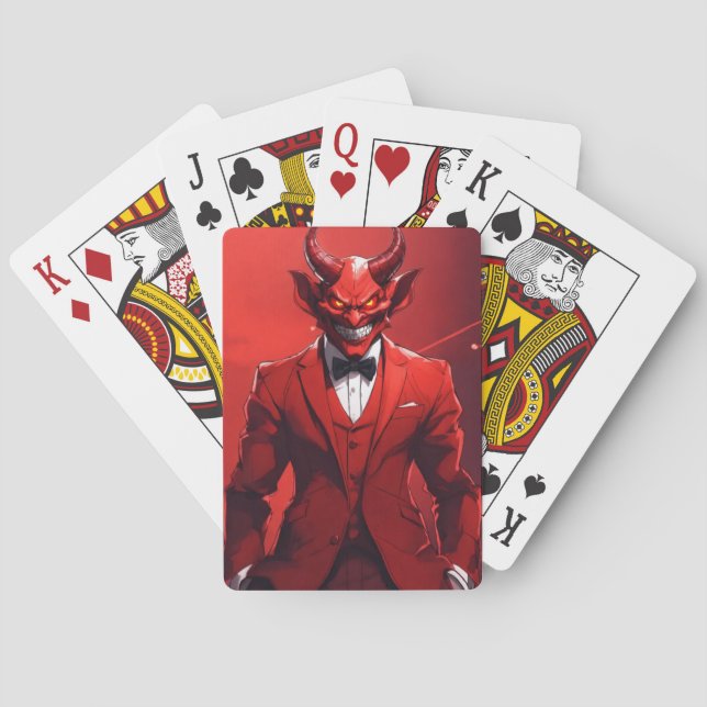 Diabolisk Hälsning: Devilish Design Card" Casinokort (Baksidan)