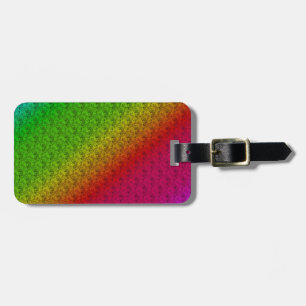 Diag Rainbow Gradient Blommönster Red Grönt Bagagebricka