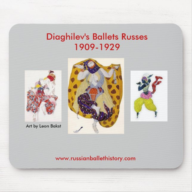 Diaghilevs baletter Russes Mousepad Musmatta (Framsidan)