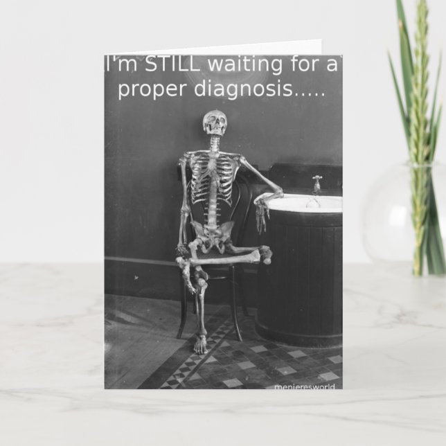 DIAGNOS för hälsningkort MENIERES Kort (Framsida)