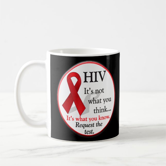 Diagnos för hiv-Aids-världsdagen Kaffemugg (Vänster)
