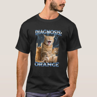Diagnos Orange Tabby Katt Energi Rolig T Shirt