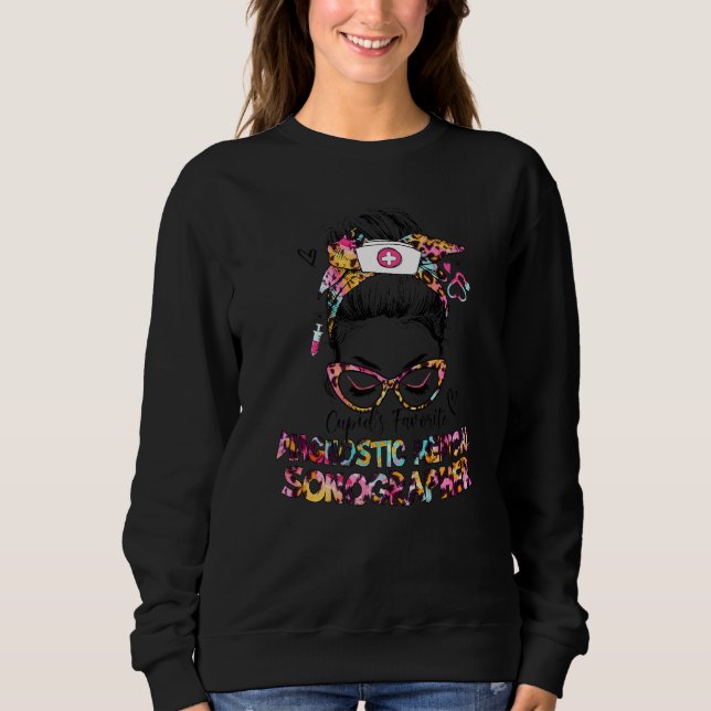 Diagnostic Medical Sonographer Cupid's Favorite Nu T Shirt (Framsida)
