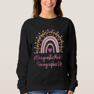 Diagnostic Medical Sonographer Nurse Leopard Skriv T Shirt