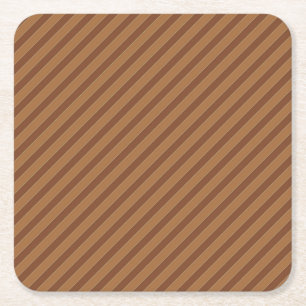 Diagonal Brown Rand Underlägg Papper Kvadrat