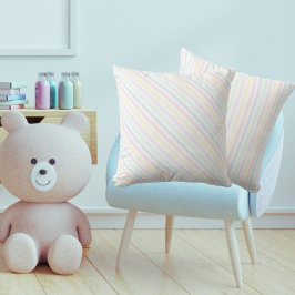 Diagonal Candy Rand Retro Pastel Kudde