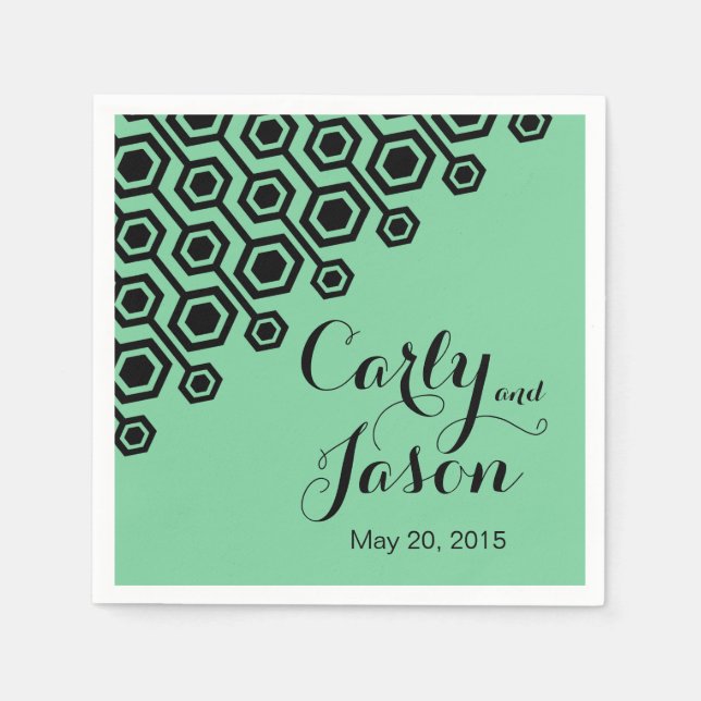 Diagonal Geometric Cocktail | mynta Pappersservett (Framsidan)