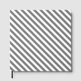 Diagonal gray and white stripes pattern gästböcker