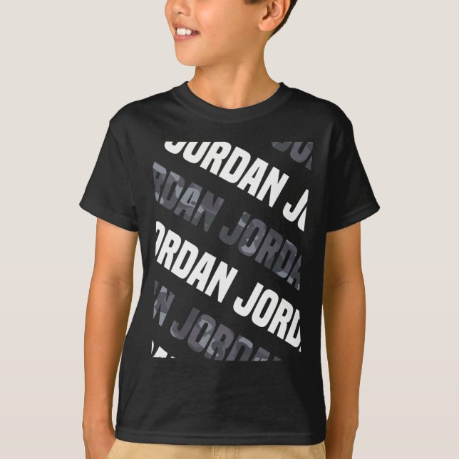 Diagonal Jordan Mönster Design Gift Grått Camoufla T Shirt (Framsida)