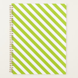 Diagonal lime green and white stripes pattern