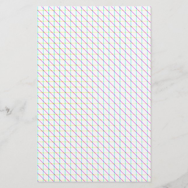 Diagonal Linjer Brevpapper (Framsida)