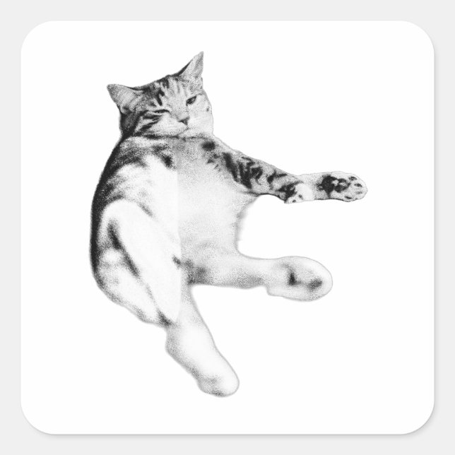 Diagonal Lounger Fyrkantigt Klistermärke (Framsida)