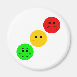Diagonal moody Stoplight Sans rand Magnet