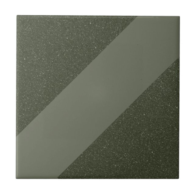Diagonal Moss Grönt Anpassningsbar Tile Kakelplatta (Framsidan)