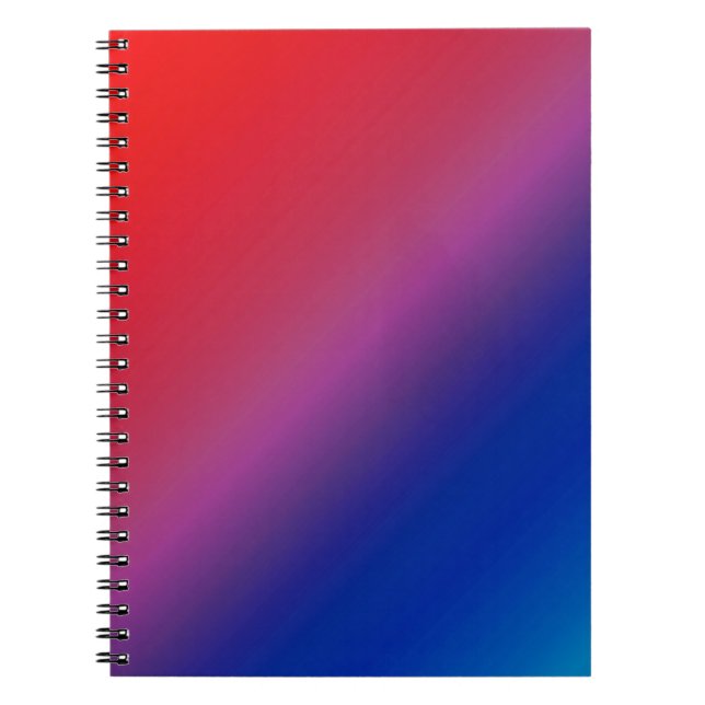 Diagonal Ombre Röd Anteckningsbok (Framsidan)