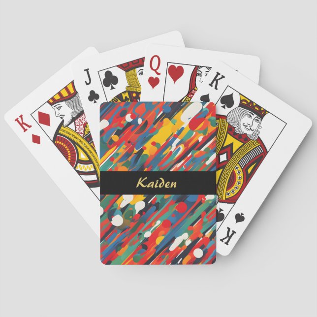 Diagonal Paint Stänk Casinokort (Baksidan)