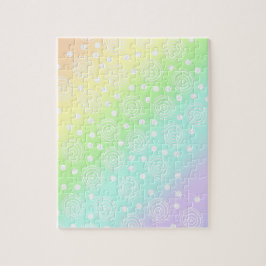 Diagonal Pastel Rainbow Challenging Jigszle Puzzle Pussel