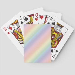 Diagonal Pastel Rainbow Färg Casinokort